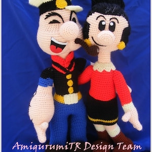 Popeye and Olive Oyl-AmigurumiTRDesignTeam