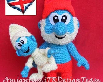 Papa Baby Girl SMRFs-AmigurumiTRDesignTeam