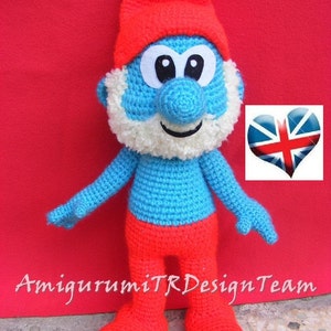 Papa Smurf-AmigurumiTRDesignTeam