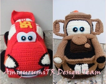 Cars-McQueen and Mater-AmigurumiTRDesignTeam