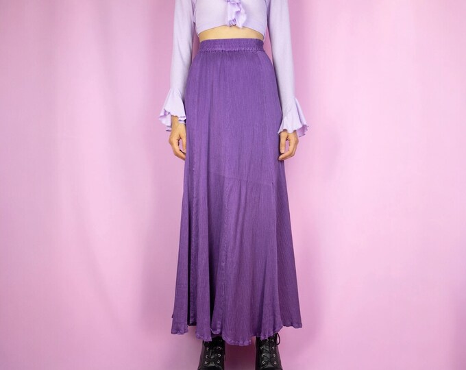 90s maxi skirt with tulle| Vintage opulent peplum design after dark glamour main image 0