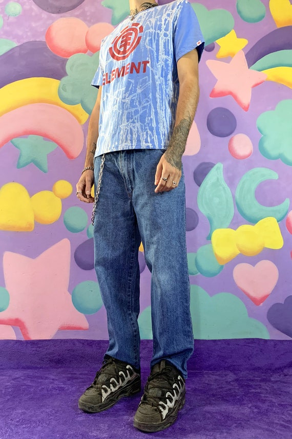 Y2K 90s Skater Denim Jeans Pants Wide Leg Trousers Cyber Grunge Skater Aesthetic Baggy Vintage \u2013 Size L