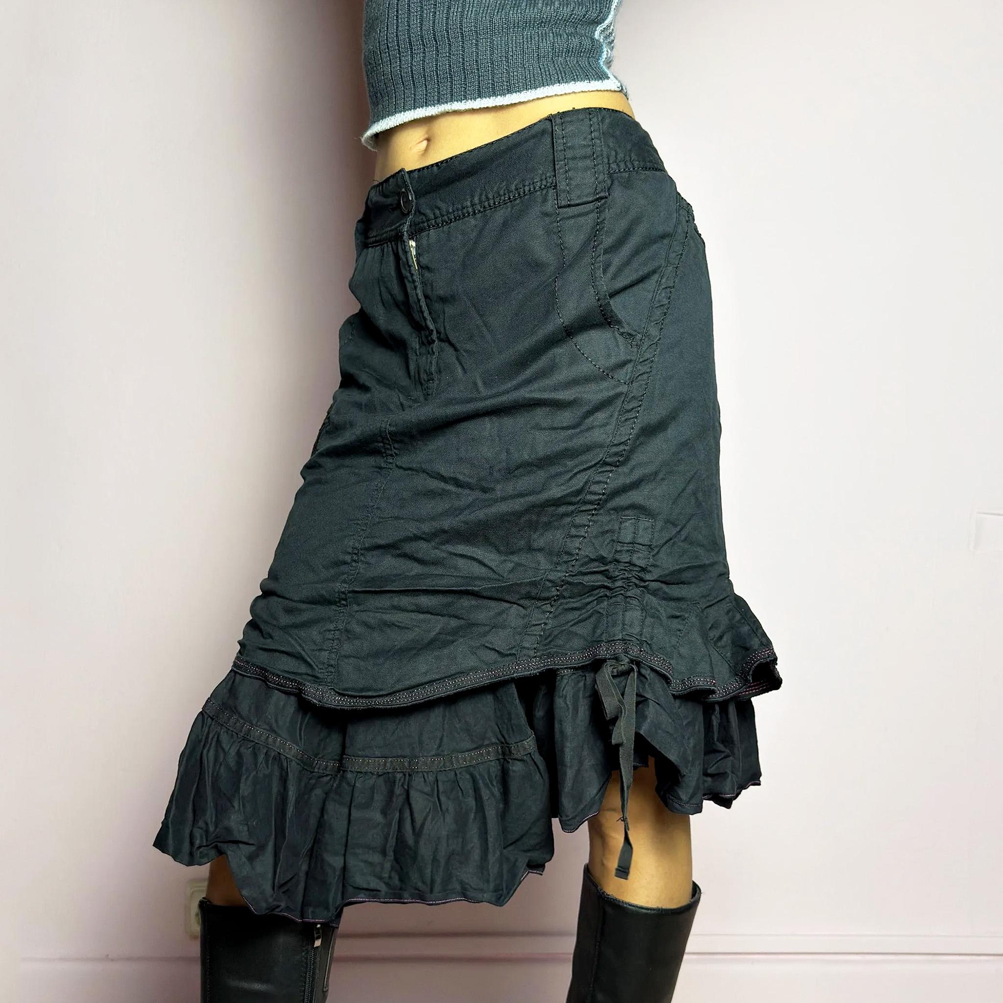 Jupe Crayon Marque GIRBAUD - Taille 34, Mixte Coton/Laine, Occasion Très Bon État