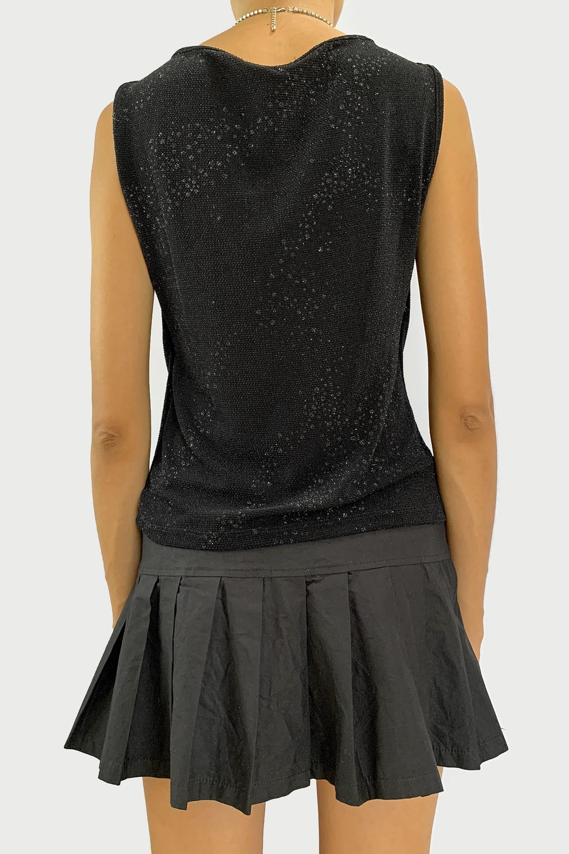 black y2k tank top