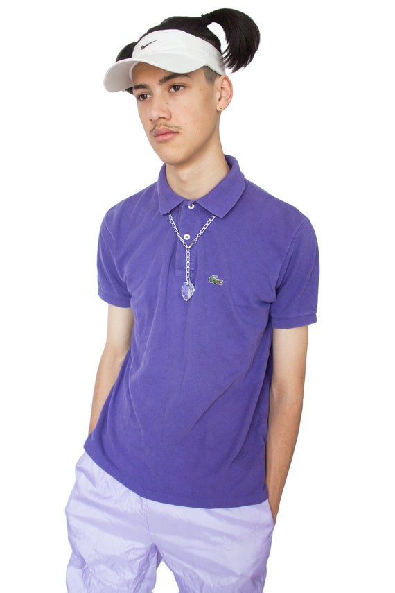 purple lacoste shirt