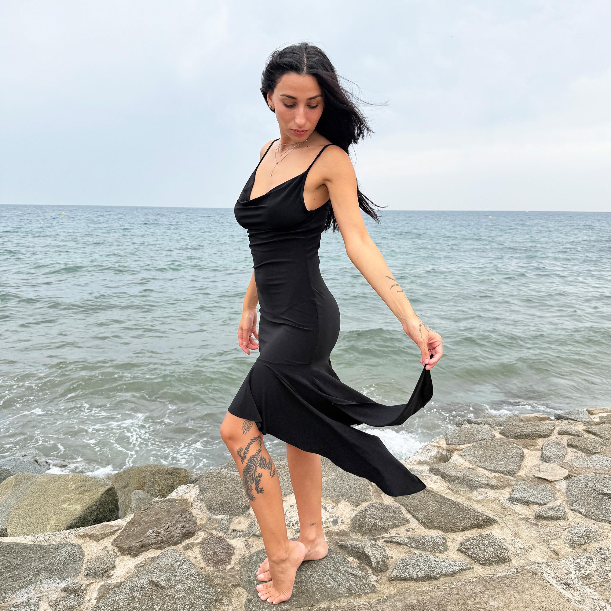 black sexy dresses for women Sleeveless Dress Sexy Black Bandage Dress / L