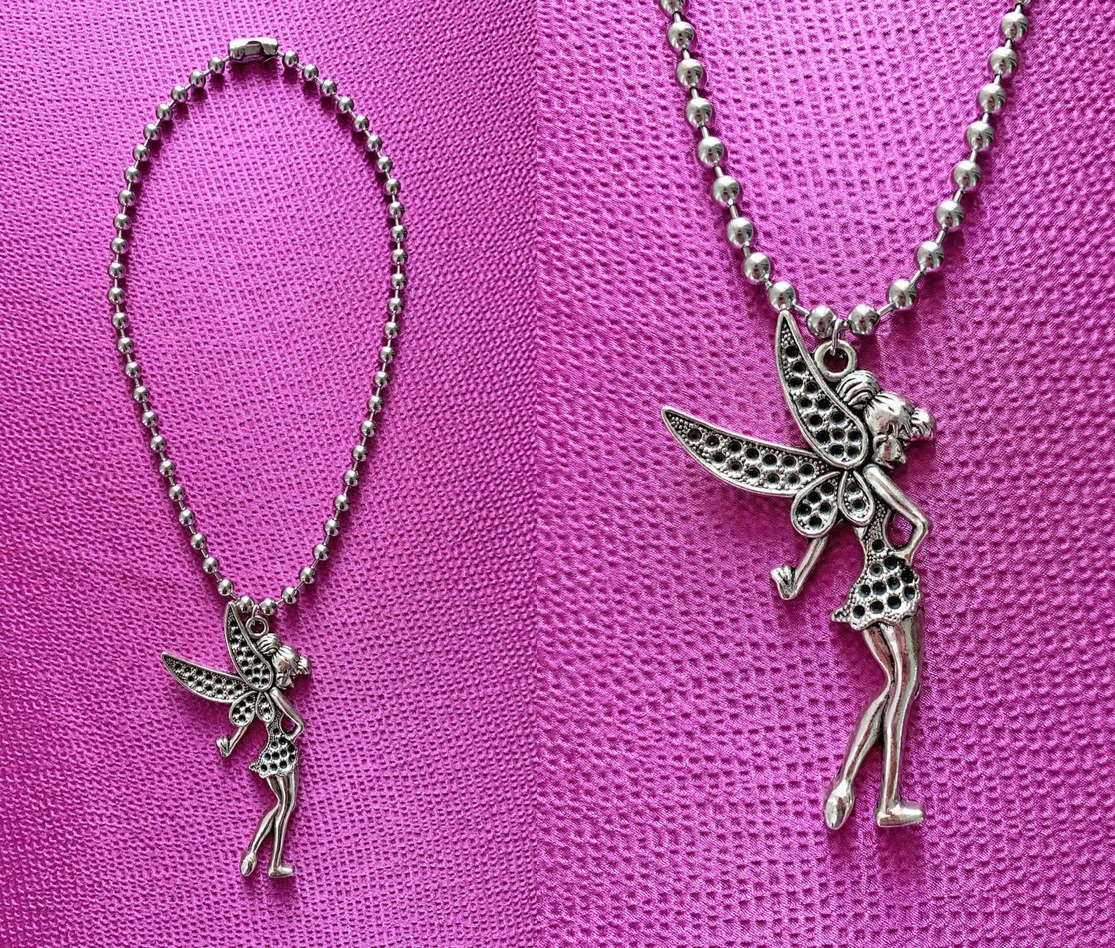 Y2k Faerie Fairy Necklace Chunky Ball Chain Choker Pixie Cyber Etsy