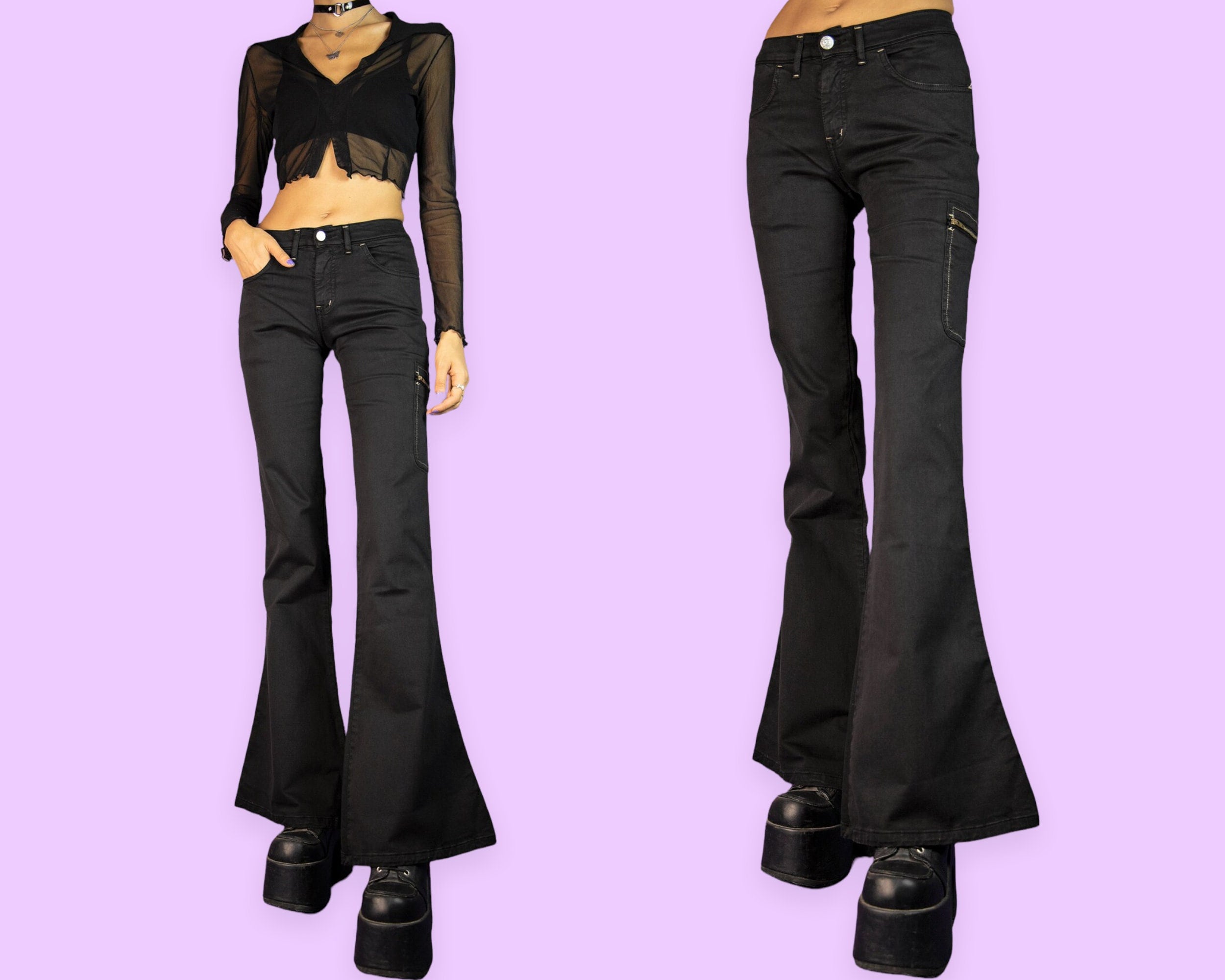 Cyber Y2k Flare Pants – Mineli's Closet