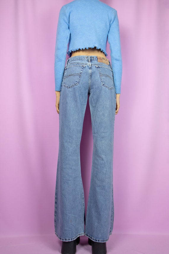 2000s Y2K Floral Flare Jeans Mid Rise Pants Denim Trousers - Etsy