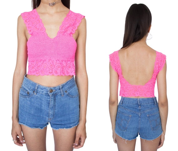 pink bralette top