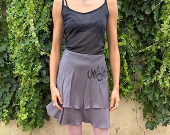 Vintage Y2K Gray Dress Cop Copine Slip Mini 2000s Size M