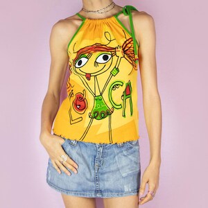 Vintage Graphic Top Cartoon Y2K - Size Medium