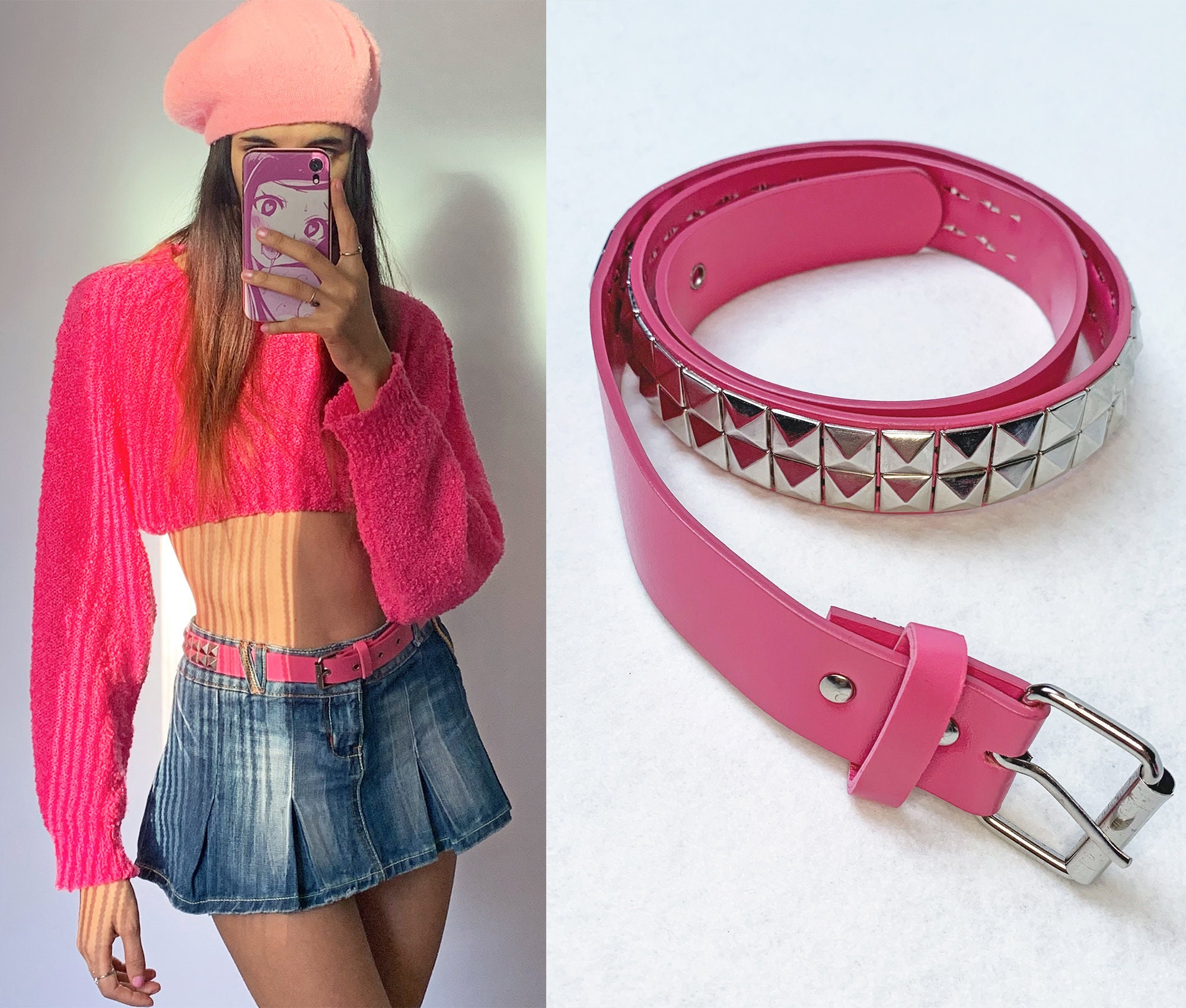 y2k Emo Studded Belt (Rhtro)