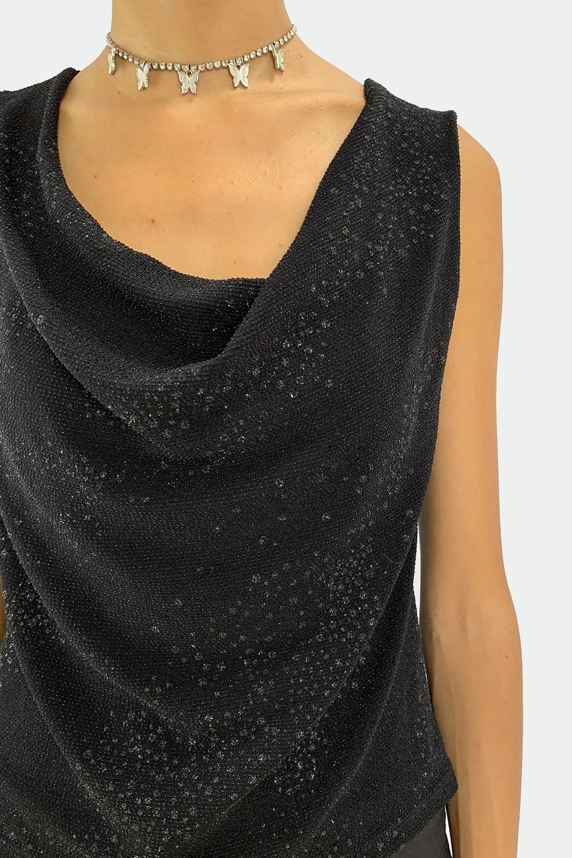 black y2k tank top