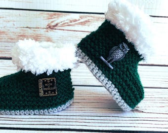 Hand Knitted Baby Booties, Wizard Witch Spell Boots , Magic Halloween Slippers Shoes, Shower Gift Newborn- 12M