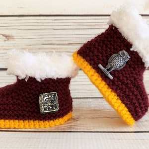 Hand Knitted Wizard Witch Magic Baby Boots Booties Slippers Shoes Clothes magic Halloween Gift 0- 12 Months