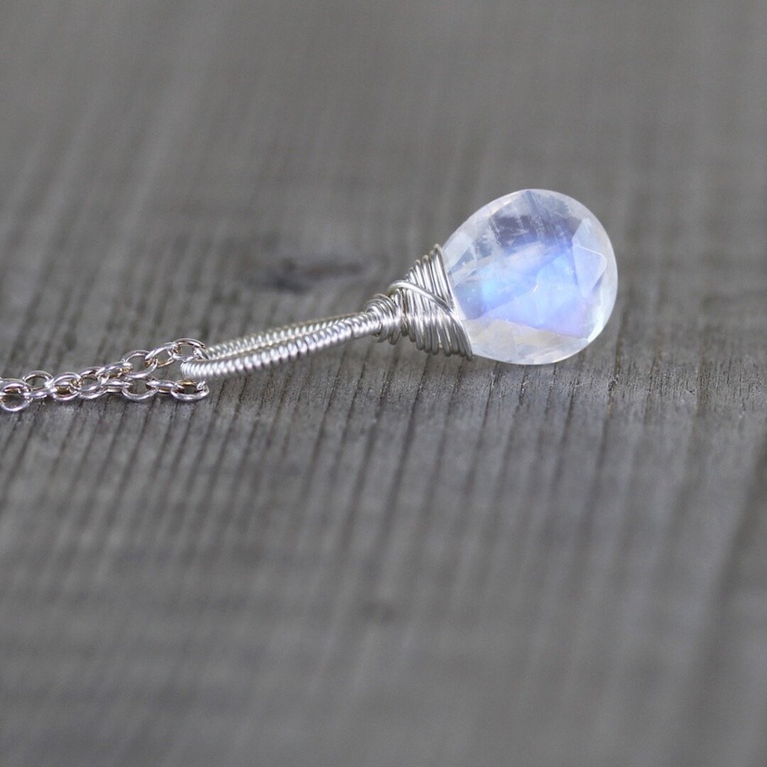 MUSE Sterling Silver 5.51ctw Rainbow Moonstone & Zircon Pendant
