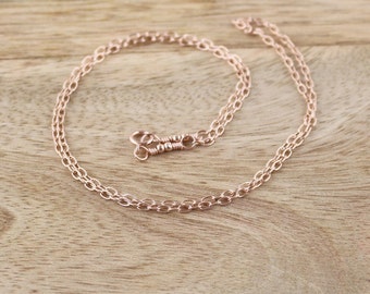 Rose Gold Filled Cable Chain, Strong Pendant & Necklace Chain, Delicate Round Trace Chain 14,15,16,17,18,19,20,22,23,24,25,26,27,28 - 30 In