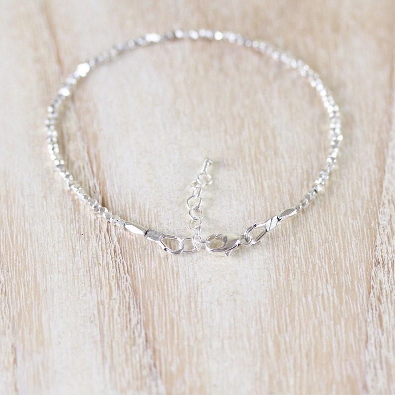 Sterling & Fine Silver Dainty Bracelet Thin Slim Stacking Etsy