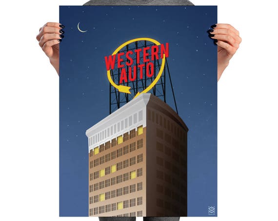 Western Auto Matte Litho Print
