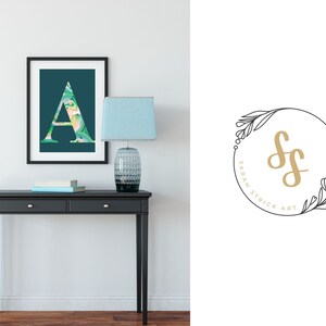 Letter A Printable, Printable Letter Art, Abstract Prints, Nursery ...