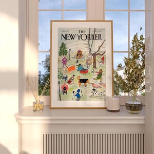Maira Kalman New Yorker Cover Print | Whimsical Dog Park Wall Art | Authentic Magazine Cover Poster image 3