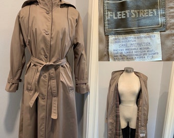 fleet street lined raincoat