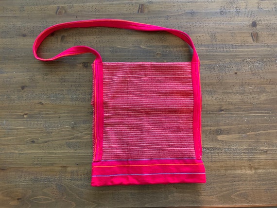 Pretty Vintage 1970's Bag ~ Mexico, Pink, Red, An… - image 5