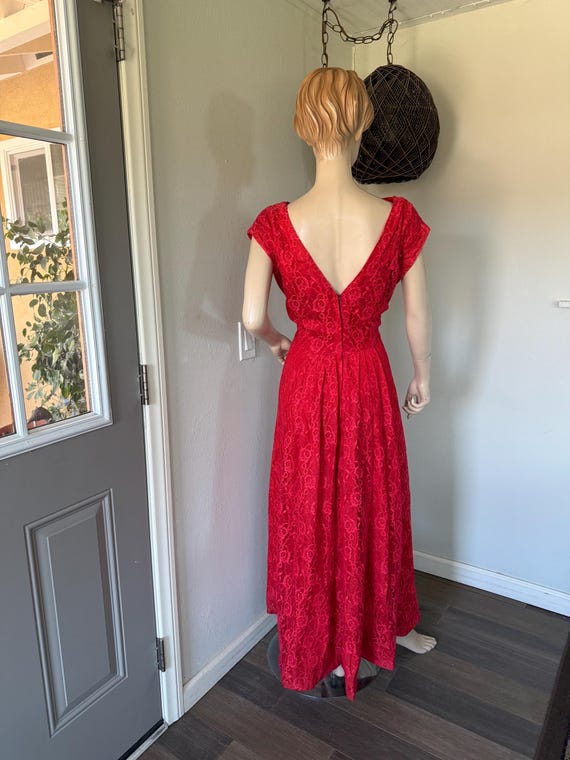 Vintage 1950s Red Evening Gown main image 0