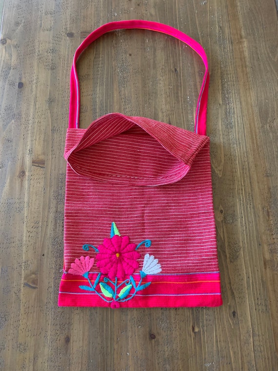 Pretty Vintage 1970's Bag ~ Mexico, Pink, Red, An… - image 3