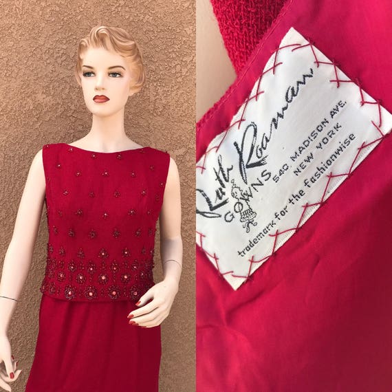 Vintage 1960's Gown ~ Ruth Roaman Gowns ~ Hand Be… - image 1