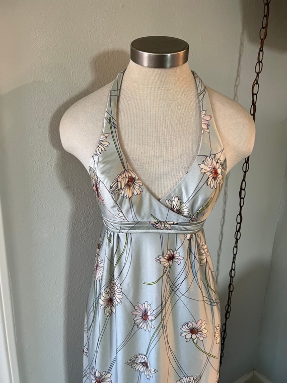 Late 1960's Vintage Dress ~ Hippie Halter Dress ~… - image 3