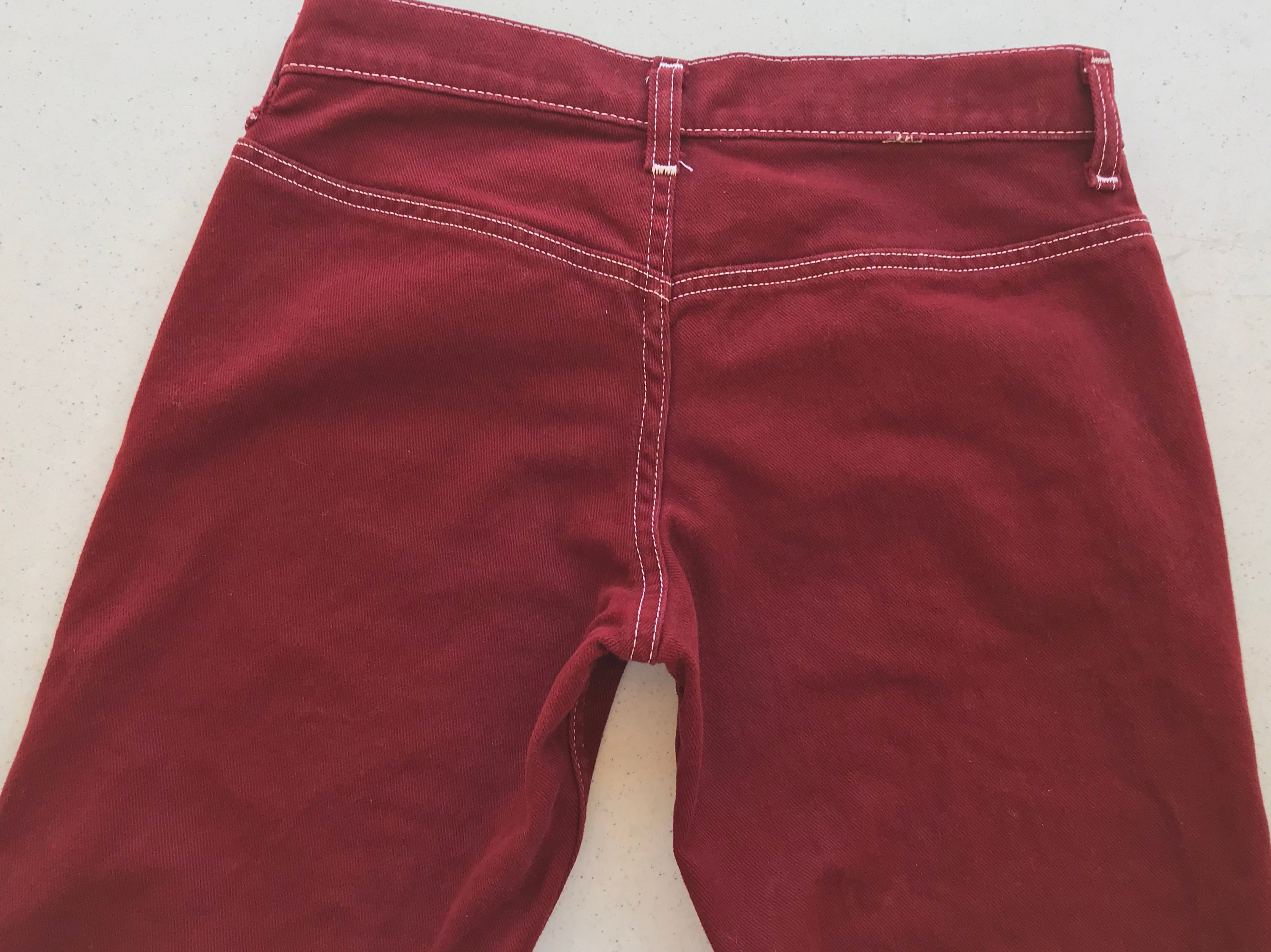 Early 1970's Vintage Levi's Maroon Red Levi Bell - Etsy