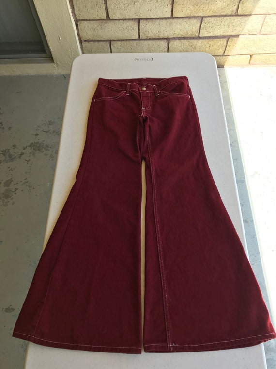 Early 1970's Vintage Levi's ~ Maroon Red Levi Bell
