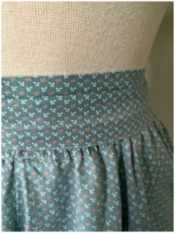 Vintage 1980’s ~ Blue And White Floral Full Skirt… - image 5