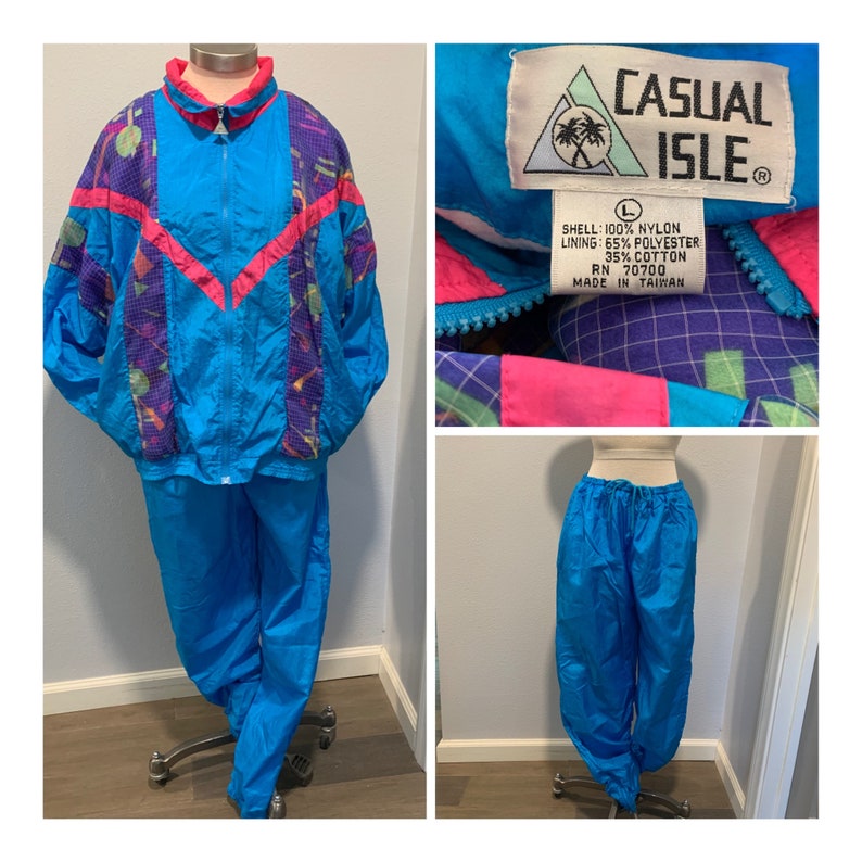 Vintage 1990's Jogging Suit  Pants Suit  Zippers On image 1