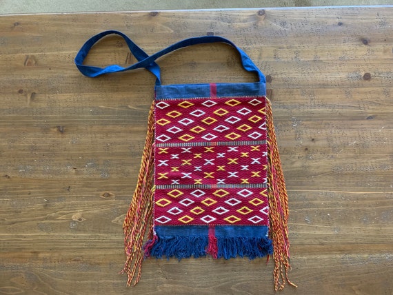 1960's Vintage Mexican Indian Bag ~ Hand Loomed, … - image 1