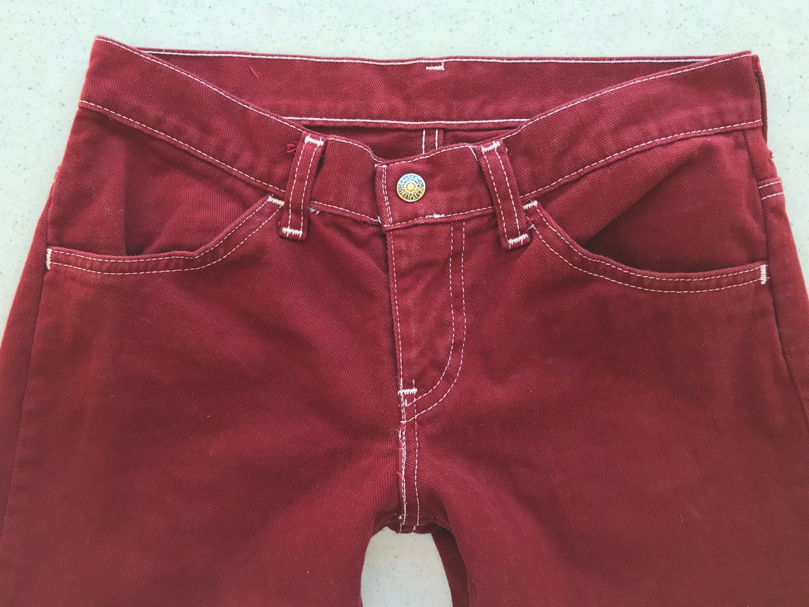 Early 1970's Vintage Levi's Maroon Red Levi Bell - Etsy