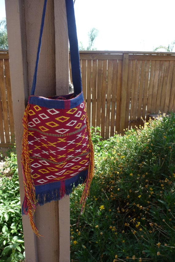 1960's Vintage Mexican Indian Bag ~ Hand Loomed, … - image 4