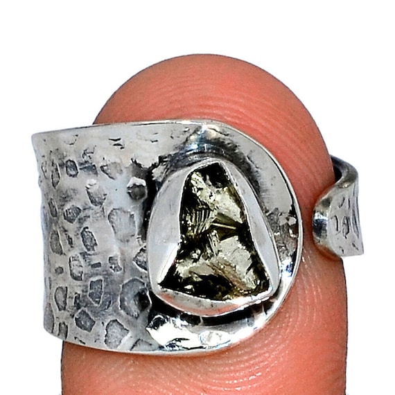 Sterling and Peruvian Pyrite Ring Size 9