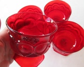 Spotlight Red Noritake Sherbet or Champagne Glasses Set of 4