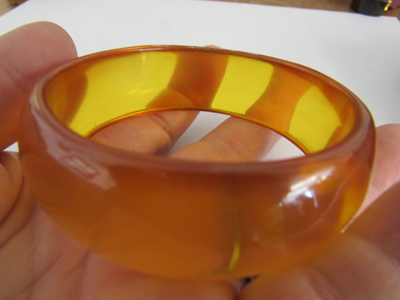 Prystal Yellow Bakelite Bangle Tested