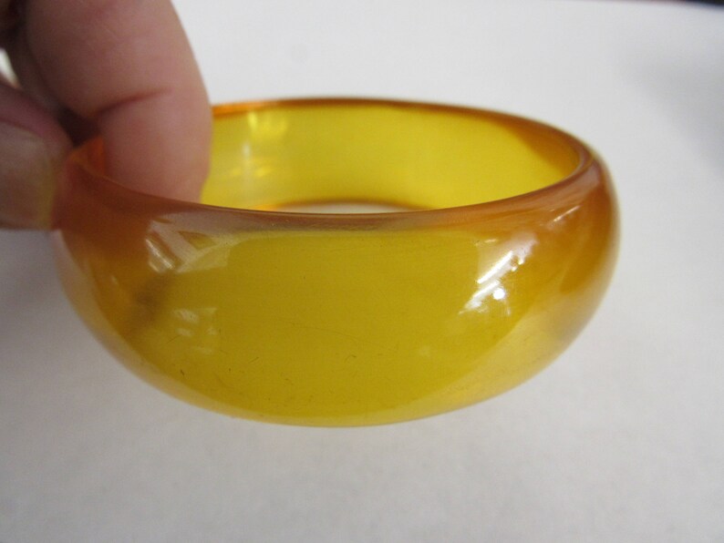 Prystal Yellow Bakelite Bangle Tested