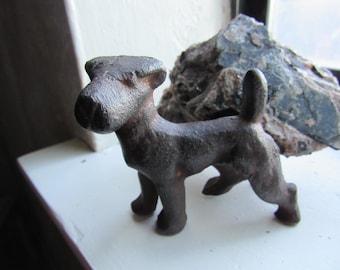 Antique Cast Iron Terrier Dog Figurine