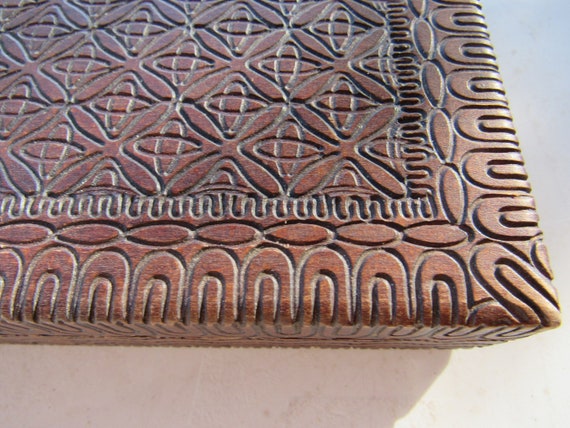 Antique Carved Wooden Box - image 4