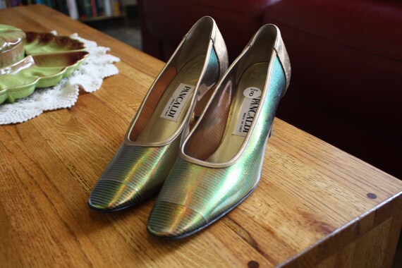 Women's Vintage Gold Green Rainbow Pancaldi Italia