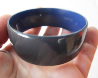 1950s Rare BLUE BAKELITE Bangle Bracelet Tested