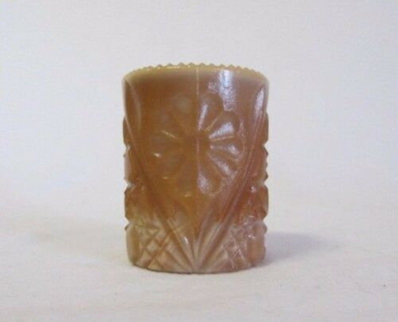 Joe St. Claire Brown Slag Glass Toothpick Holder Etsy