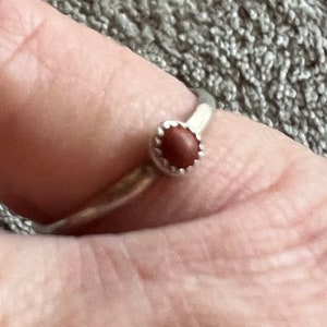 Bague en argent sterling et corail faite à la main 8