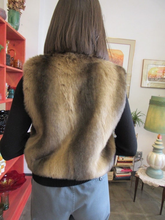 SALE! Women's Large Faux Mink Fur Vest - image 3